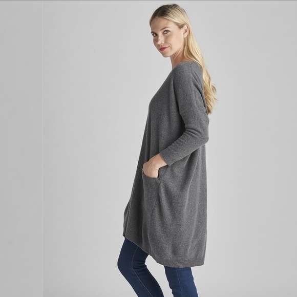 Sheep by the Sea Ireland merino and cashmere tunic sweater grey medium NWT - Picture 3 of 10